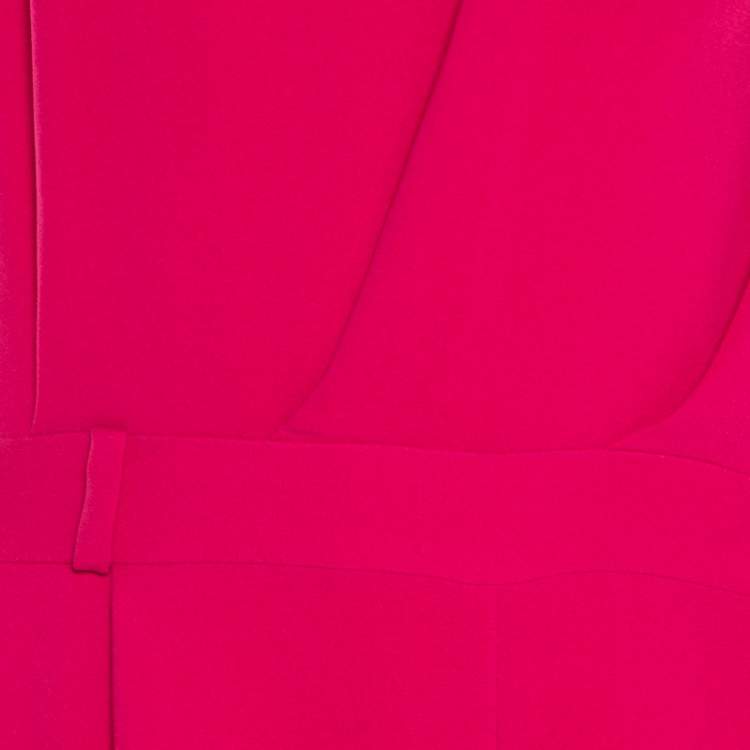 Pre Owned Dior Pink Crepe Neck Tie Draped Back Detail Sleeveless Jumpsuit M