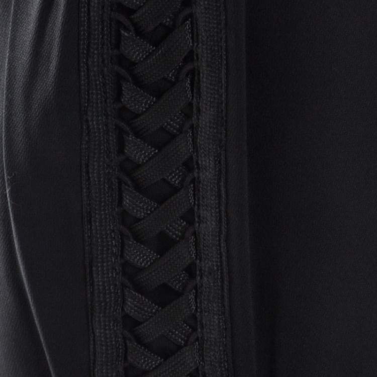 Pre Owned Dior Black Wool Braided Trim Flared Trousers L