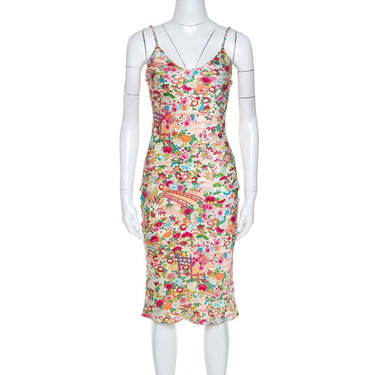 Vintage CHRISTIAN DIOR Boutique Pink Silk Slip Midi Dress Size 4  Dresses   Nadine Krakov Collection