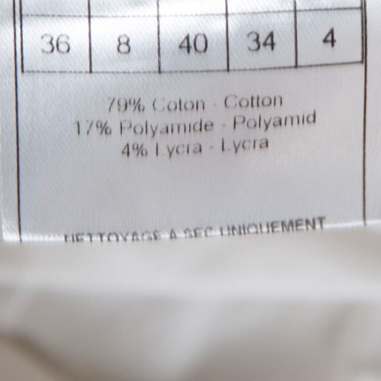 مملوكة مسبقًا Christian Dior Boutique White Cotton Bow Detail Skirt S