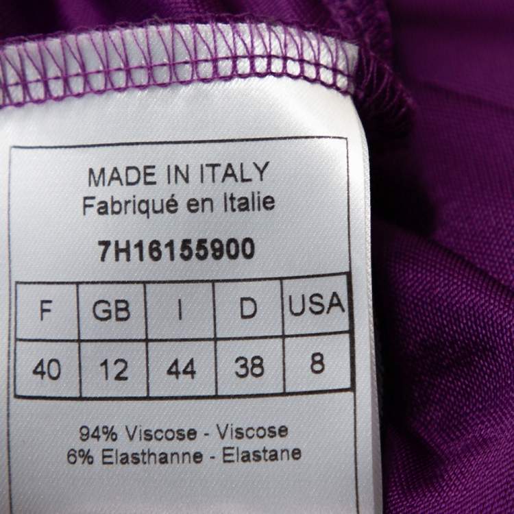 مملوكة مسبقًا Christian Dior Jersey Pleated Crossover Long Sleeve Top M 