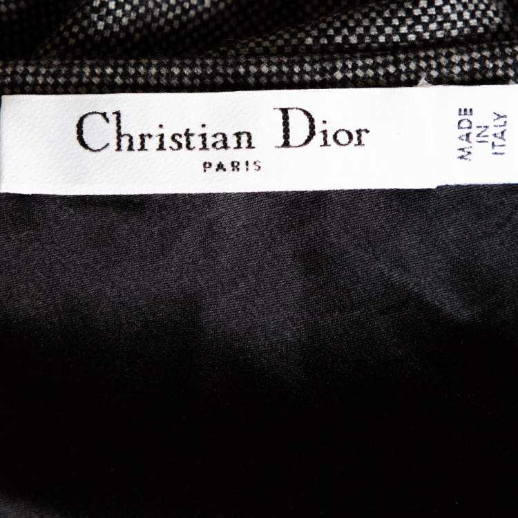 مملوكة مسبقًا Dior Monochrome Wool Lace Trim Mini Skirt M