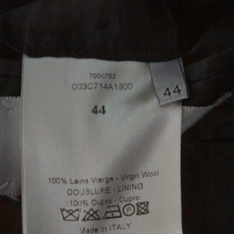 Pre Owned Dior Navy Blue Wool Tailored Blazer L