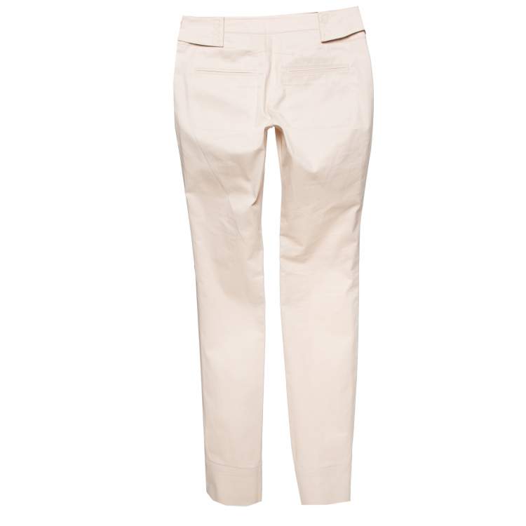 Christian Dior 2021 Striped Cotton Pants Ecru 111P40A7760