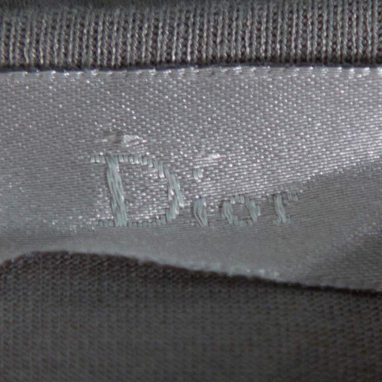 Pre Owned Dior Grey Cotton Open Asymmetric Tank Top S