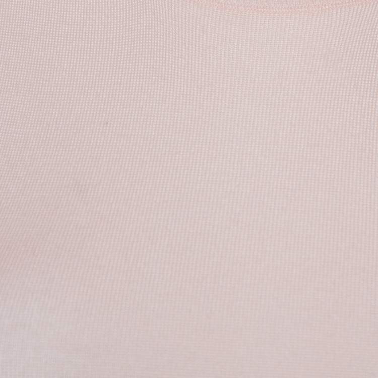 Pre Owned Christian Dior Beige Cashmere & Silk Sleeveless Jumper M