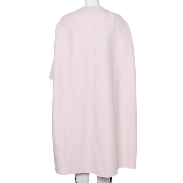 Pre Owned Christian Dior Pink Cashmere Button Front Mid Length Coat S