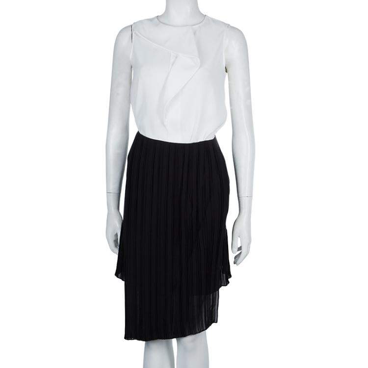 Pre Owned Dior Black Pleated Skirt M