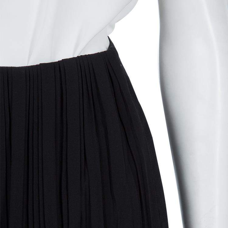 Pre Owned Dior Black Pleated Skirt M