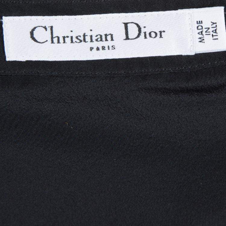 Pre Owned Dior Black Pleated Skirt M