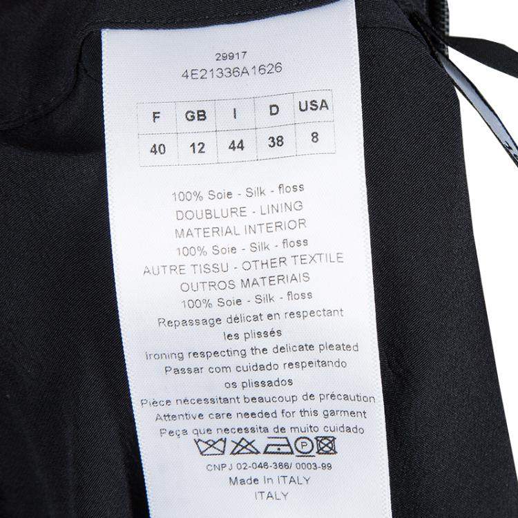 Pre Owned Dior Black Pleated Skirt M