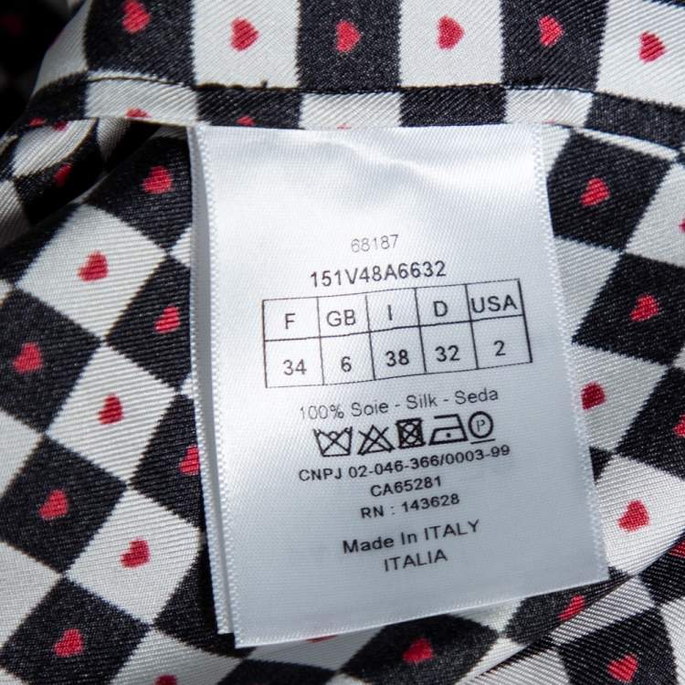 Pre Owned Dior Multicolored Printed Silk Pocketed Pajama Shirt S