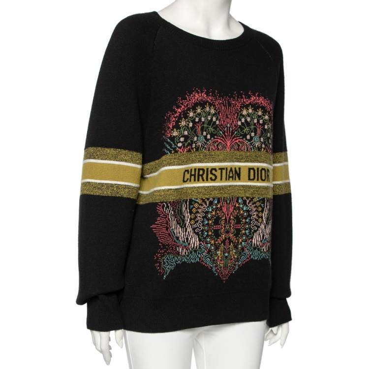 LOUIS VUITTON knitwear sweater cashmere Red Black Used Women size M