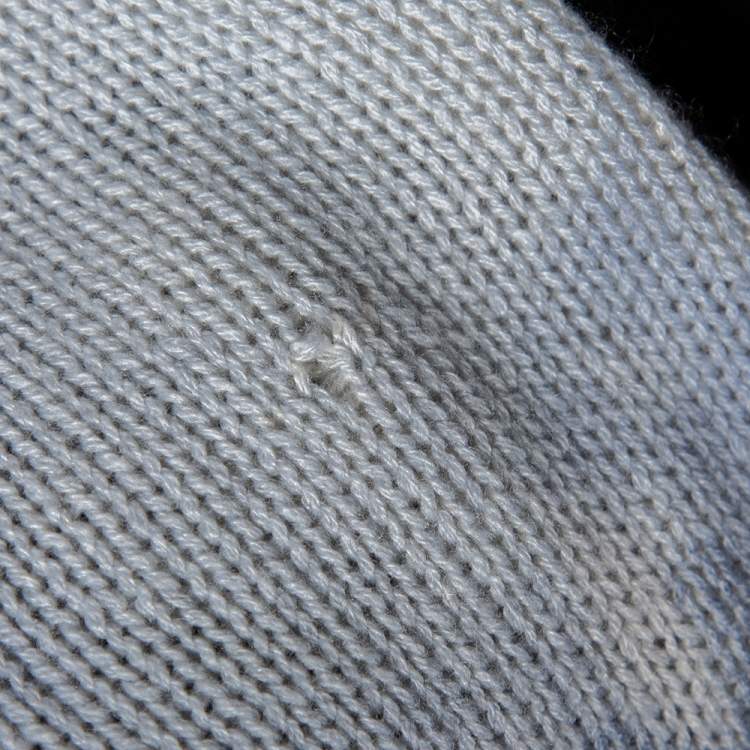 Pre Owned Dior Blue Tie-Dye J' Adior Intarsia Knit Cashmere Oversized Sweater M