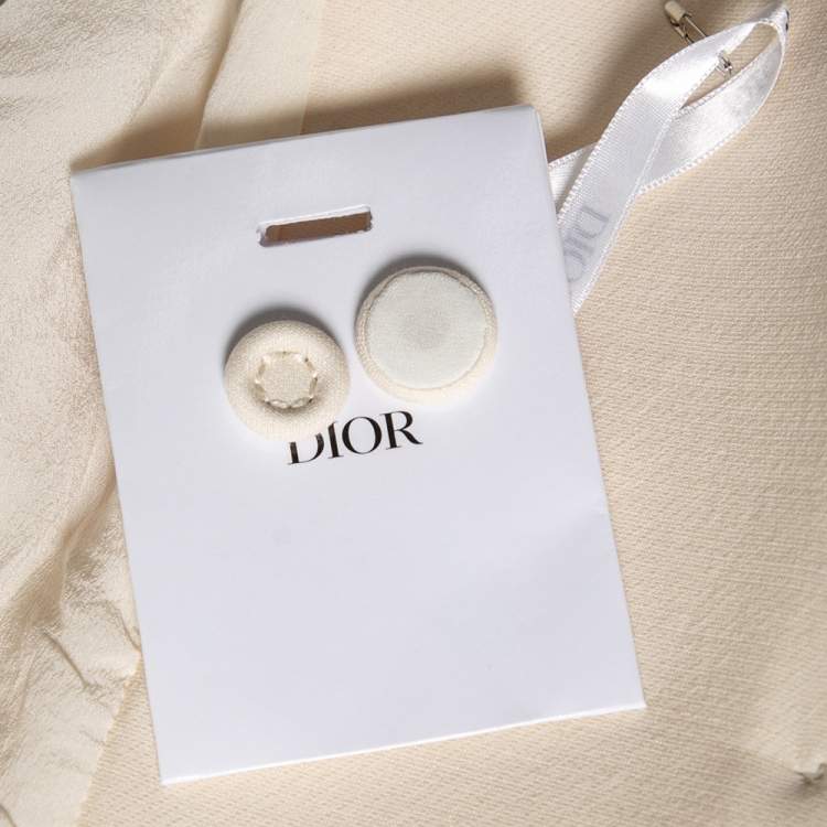 Pre Owned Dior Cream Wool Button Front Fitted Blazer M