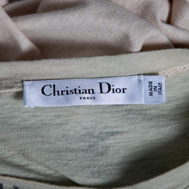 Pre Owned Dior Multicolored Ombre Cotton Printed Short Sleeve T-Shirt L