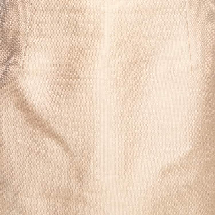 مملوكة مسبقًا Dior Beige Cotton Back Slit Detailed Skirt M