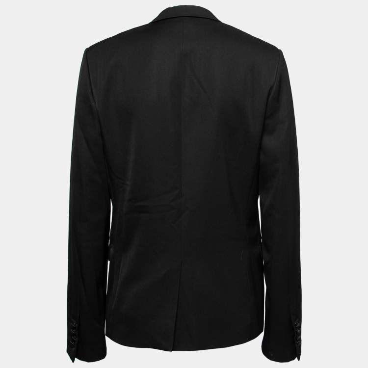 Pre Owned Dior Black Wool Long Sleeve Blazer XL