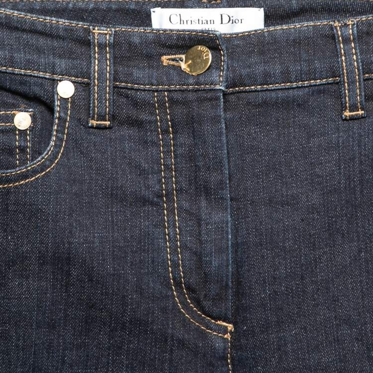 Pre Owned Dior Blue Denim Flared Jeans S