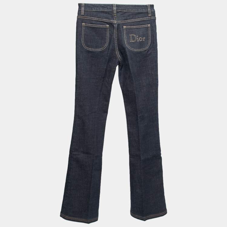 Pre Owned Dior Blue Denim Flared Jeans S