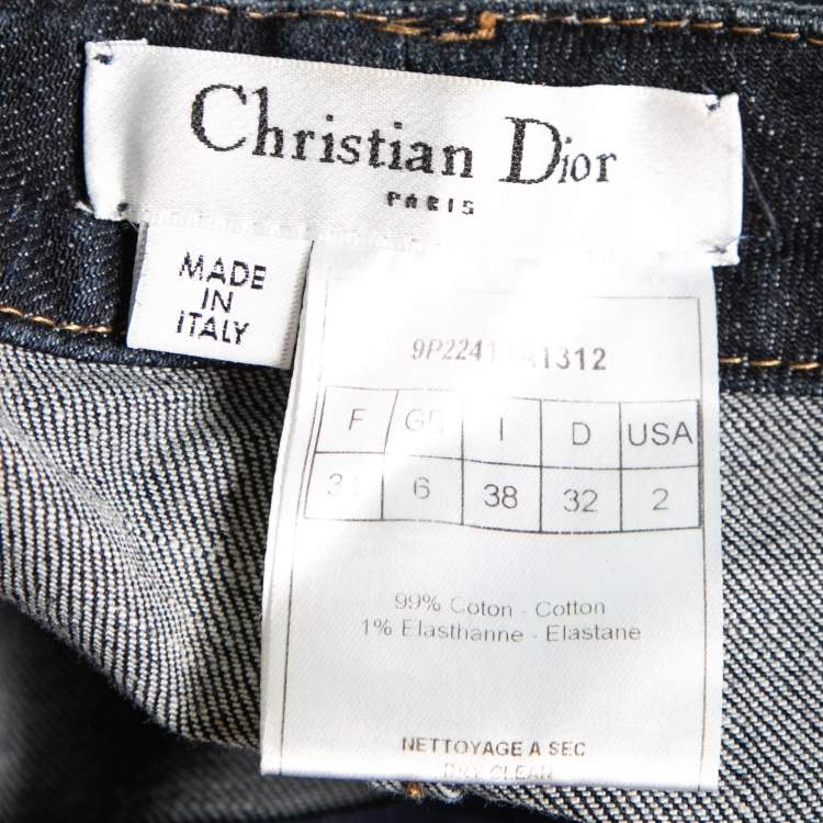 Pre Owned Dior Blue Denim Flared Jeans S