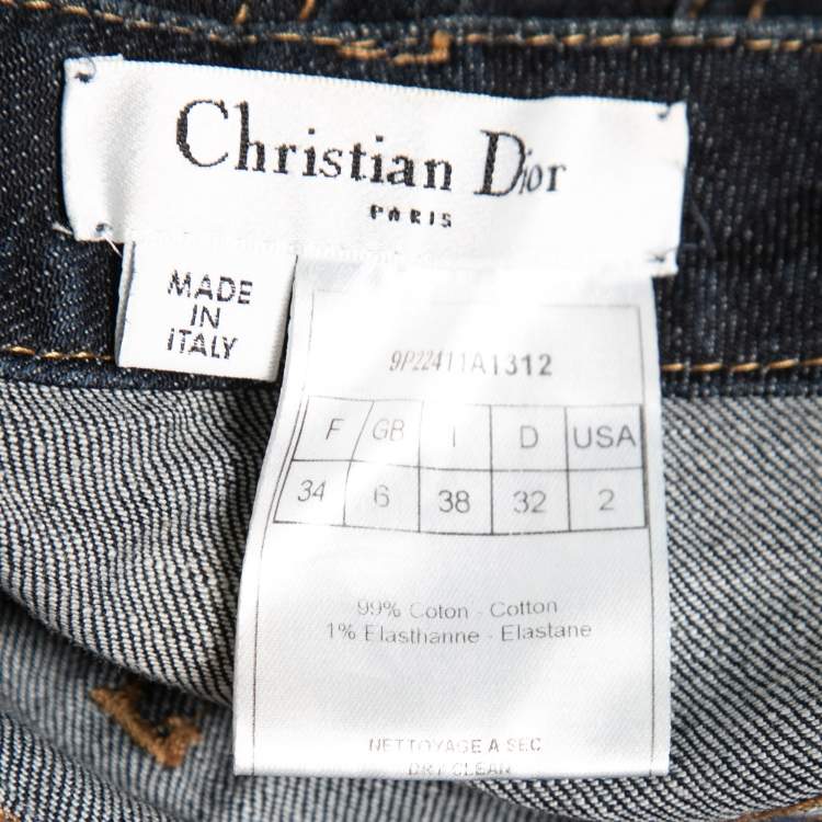 Pre Owned Dior Blue Denim Flared Jeans S