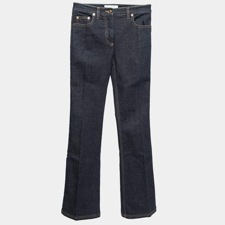 Pre Owned Dior Blue Denim Flared Jeans S