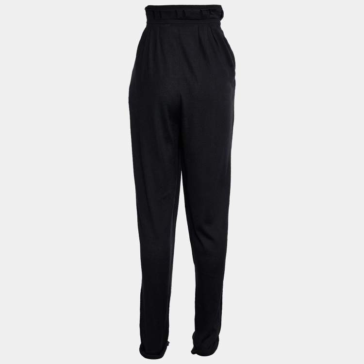 Pre Owned Dior Black Wool Trousers M