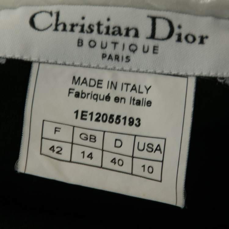 Pre Owned Dior Black and White Cotton Chain Embellished Sleeveless Tank Top L