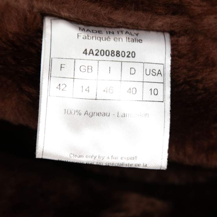 Pre Owned Dior Vintage Brown Suede Belted Coat L