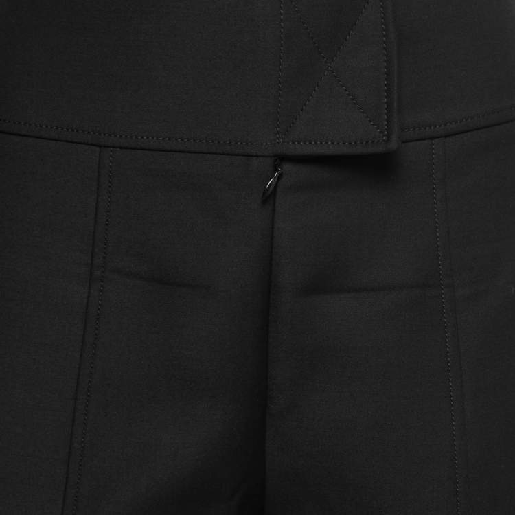 Pre Owned Christian Dior Black Wool Capri Pants M