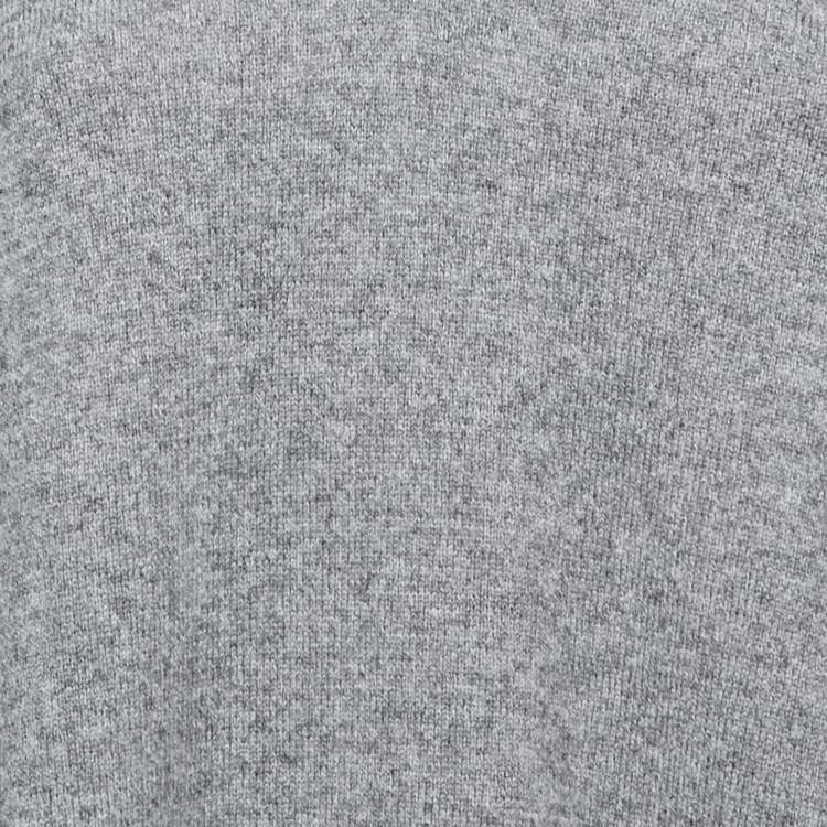 Pre Owned Christian Dior Grey Cashmere J'adior 8 Hooded Jumper M
