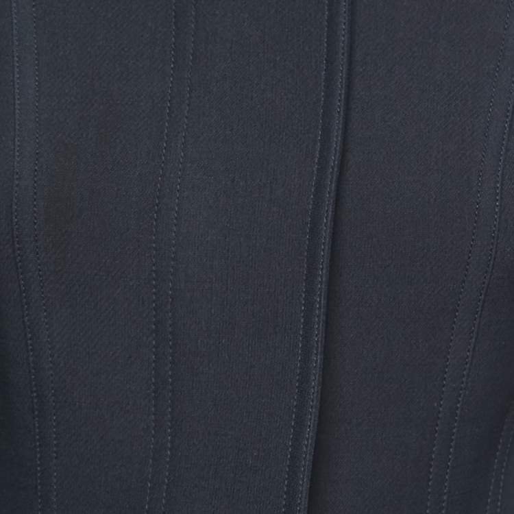 Pre Owned Christian Dior Black Wool & Silk Jacket & Pants Set S