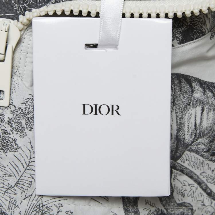 Pre Owned Christian Dior Grey Toile de Jouy Tropicalia Jacquard Windbreaker Jacket XS