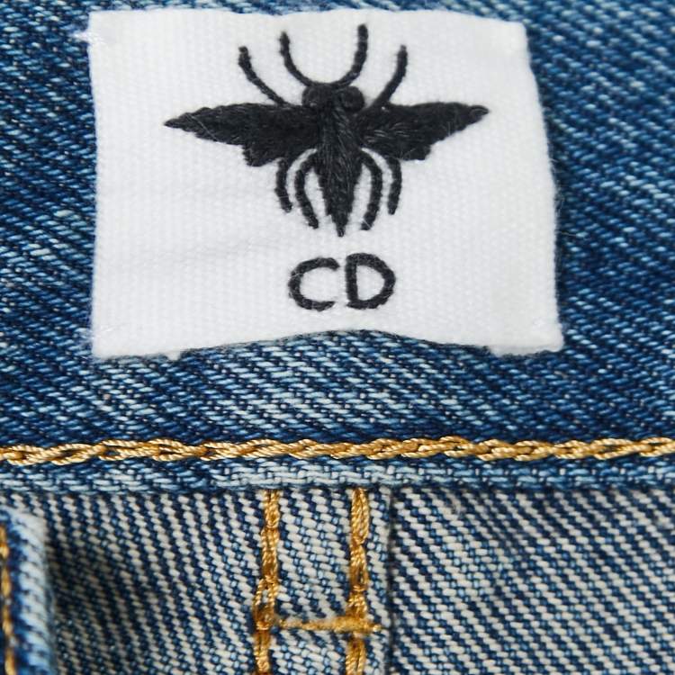 Pre Owned Christian Dior Blue Denim Flared Jeans S