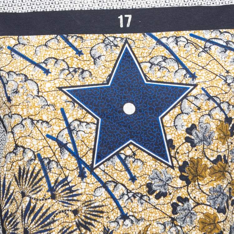 Pre Owned Christian Dior Blue Etoile 17 Printed T-Shirt M