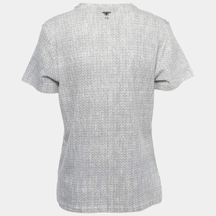 Pre Owned Christian Dior Blue Etoile 17 Printed T-Shirt M
