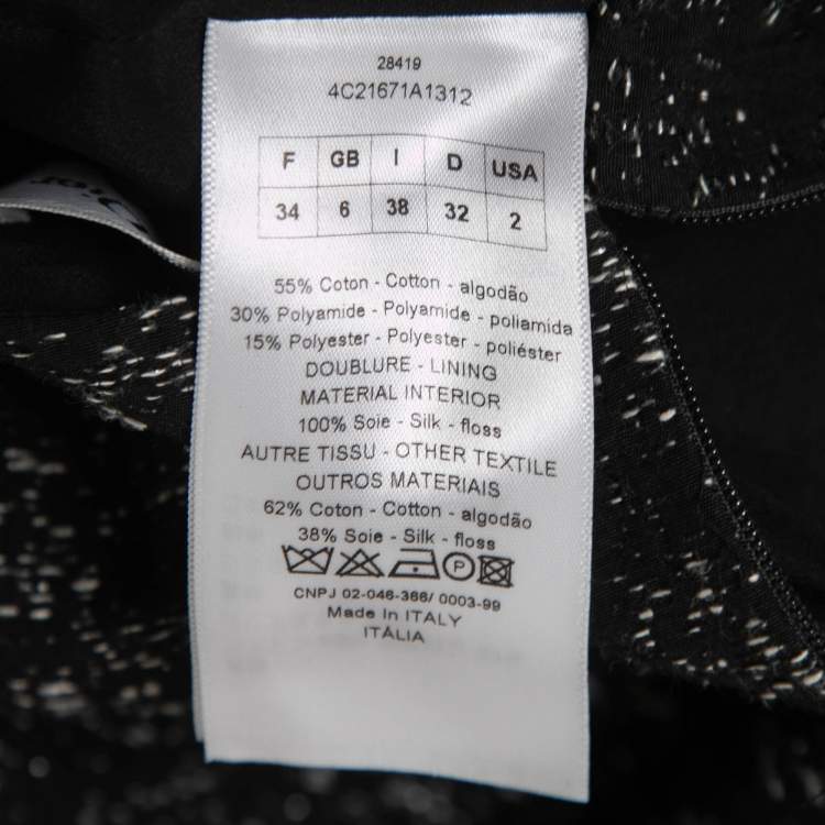 Pre Owned Dior Black Cotton Blend Sleeveless Asymmetric Short Dress S