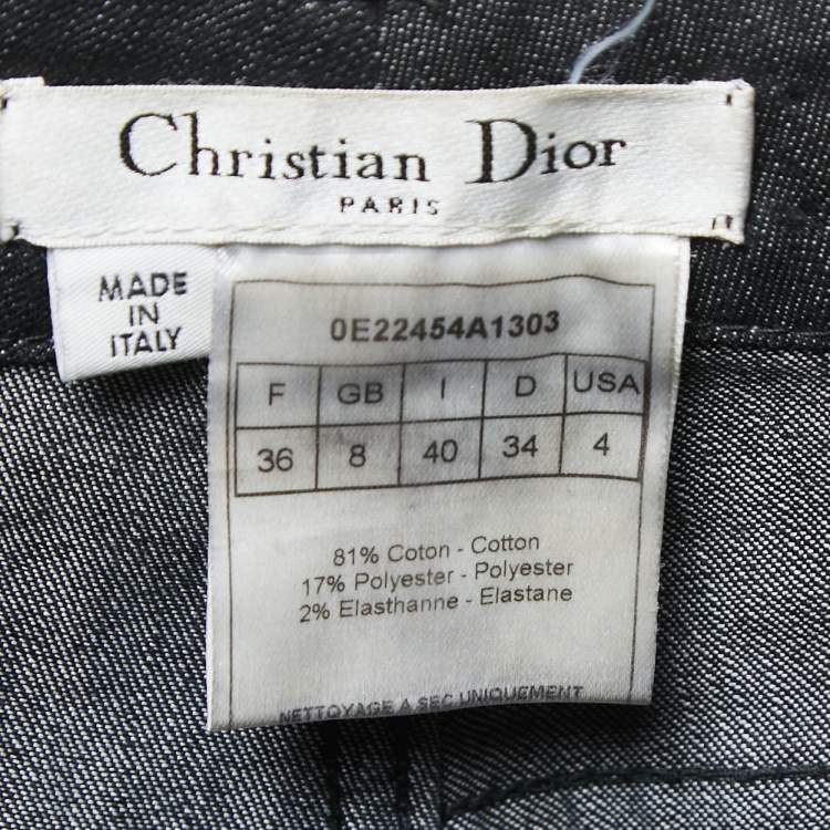 Pre Owned Dior Grey Denim Slim Fit Jeans S Waist 29"
