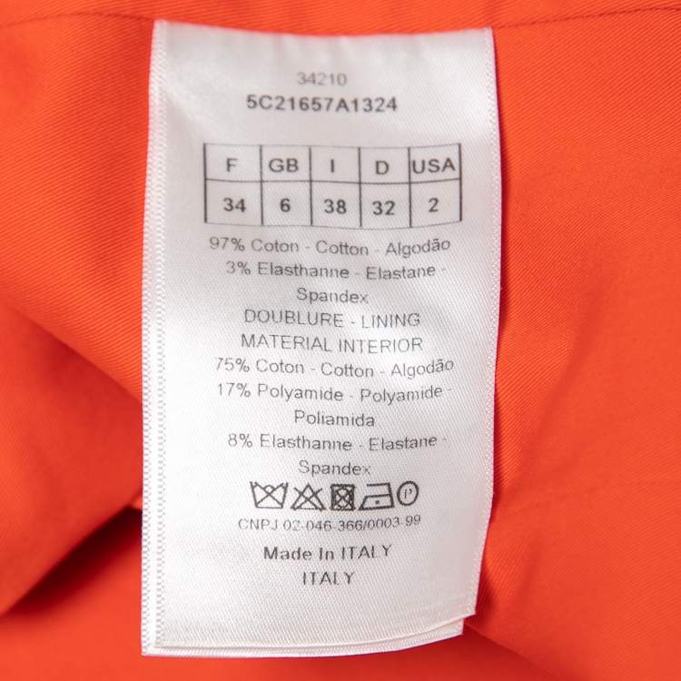 Pre Owned Christian Dior Red Cotton Sleeveless Flared Mini Dress S