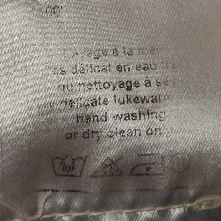 Pre Owned Dior Vintage Pink Perforated Knit Long Sleeve Top S