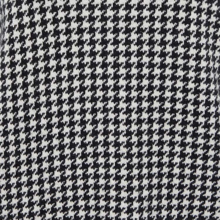 مملوكة مسبقًا Christian Dior Black/White Checked Cashmere Sweater M