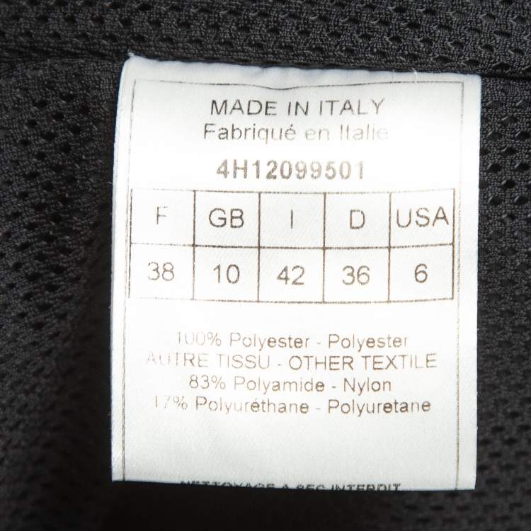 Pre Owned Christian Dior Boutique Black Synthetic Detachable Ski Suit M