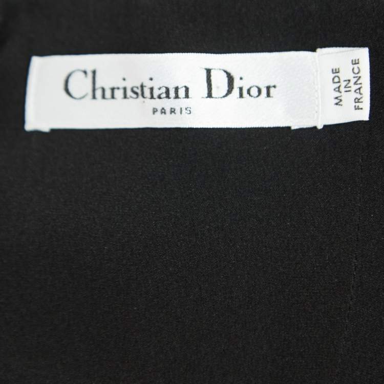 Pre Owned Dior Black Lace Embellished Detail Sleeveless Gown S