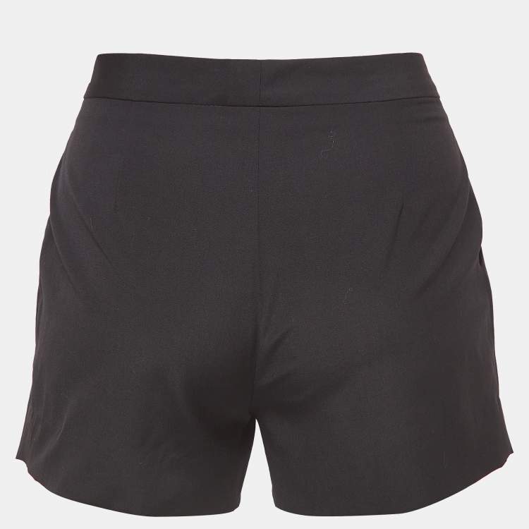 Pre Owned Christian Dior Black Wool Shorts M