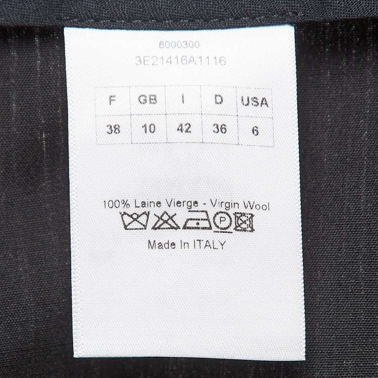 Pre Owned Christian Dior Black Wool Shorts M