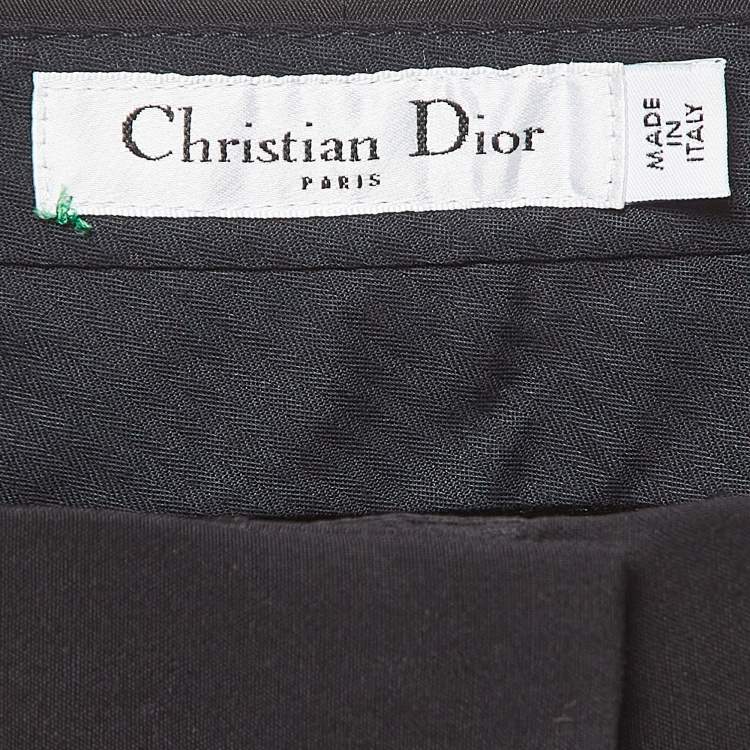 Pre Owned Christian Dior Black Wool Shorts M