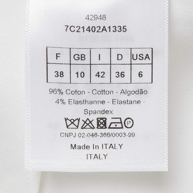 Pre Owned Christian Dior White Cotton Pleated Skorts M