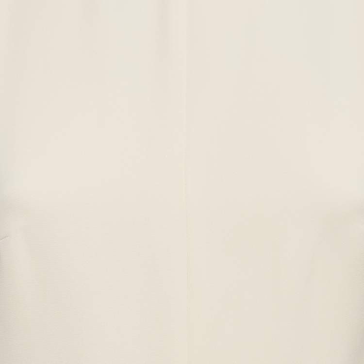 Pre Owned Christian Dior Cream Silk Paneled Sleeveless Playsuit M