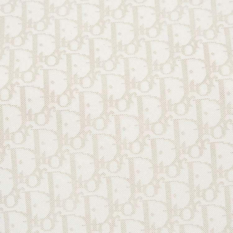 Pre Owned Christian Dior Boutique Beige Monogram Knit Long Sleeve Top M   